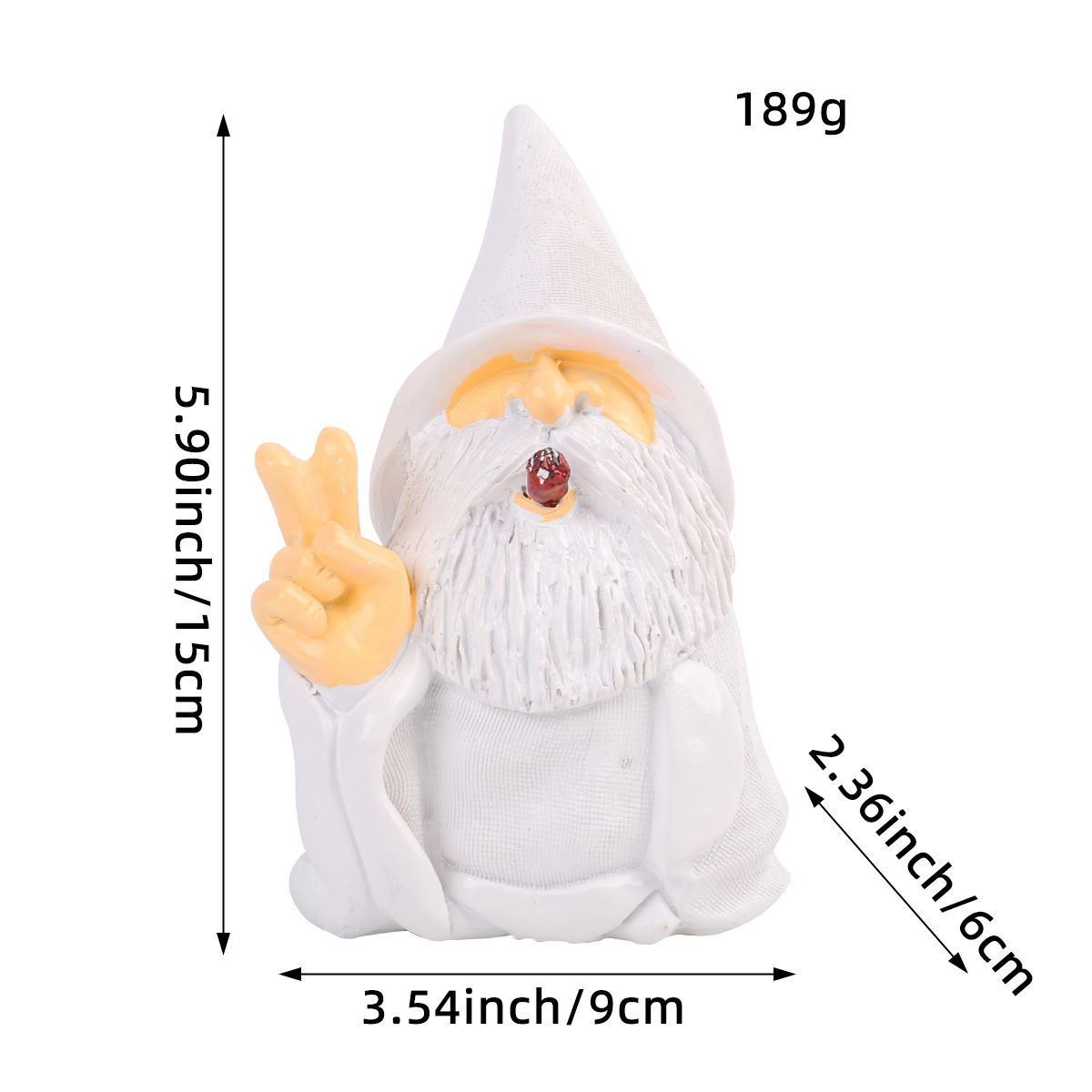 tijeras transfronterizas barbas blancas enanos resina artesanía creativa patio de pie fumar decoración de ancianos