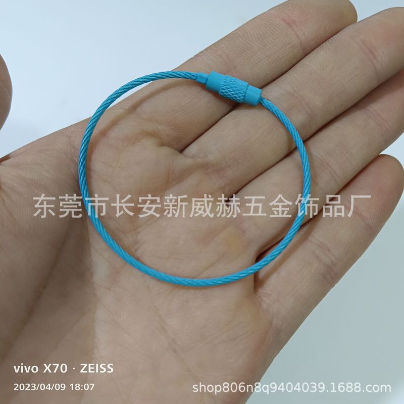 現物カラー塗装ワイヤーリング塗装ワイヤーリングステンレスワイヤーリングロープキャンディー色ワイヤーロープ|undefined