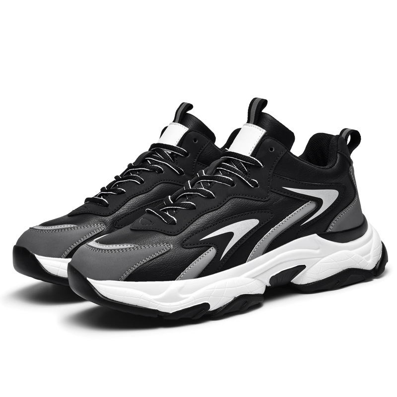 Zapatos de moda juveniles de otoño 2025, zapatos de entrenamiento deportivo de estudiantes, zapatos de cuero de papá, zapatos deportivos de tamaño grande