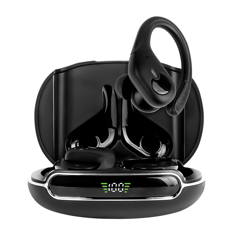 Tecnología inteligente de reducción de ruido digital auricular inalámbrico montado en el oído deportes no pueden deshacerse de auriculares Bluetooth estéreo bilateral