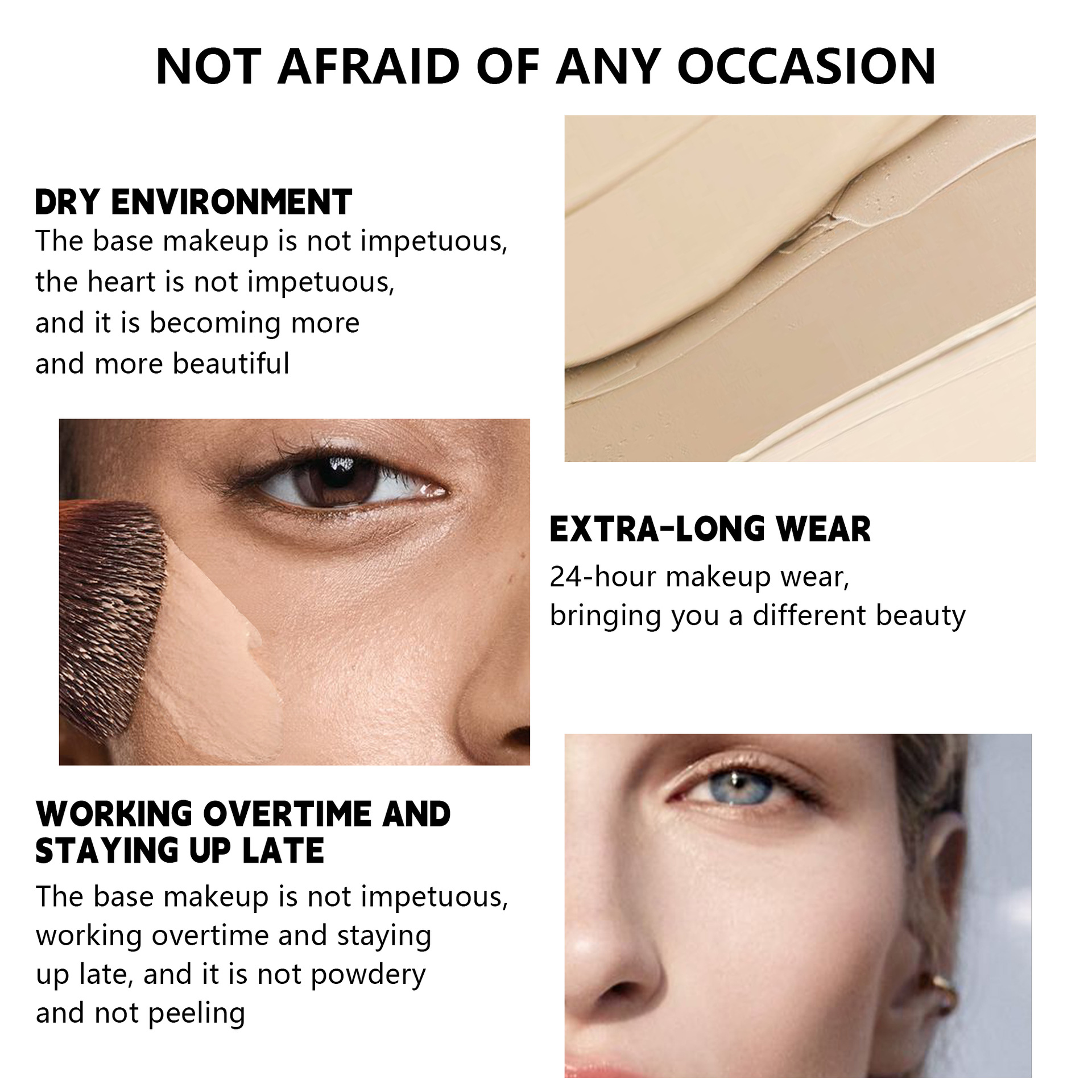 SHCOETY Moisturizing Concealer Oil-Control Foundation is easy to apply and does not fade, providing a long-lasting, clear and transparent nude makeup look. BB Cream is available for cross-border use Item Picture