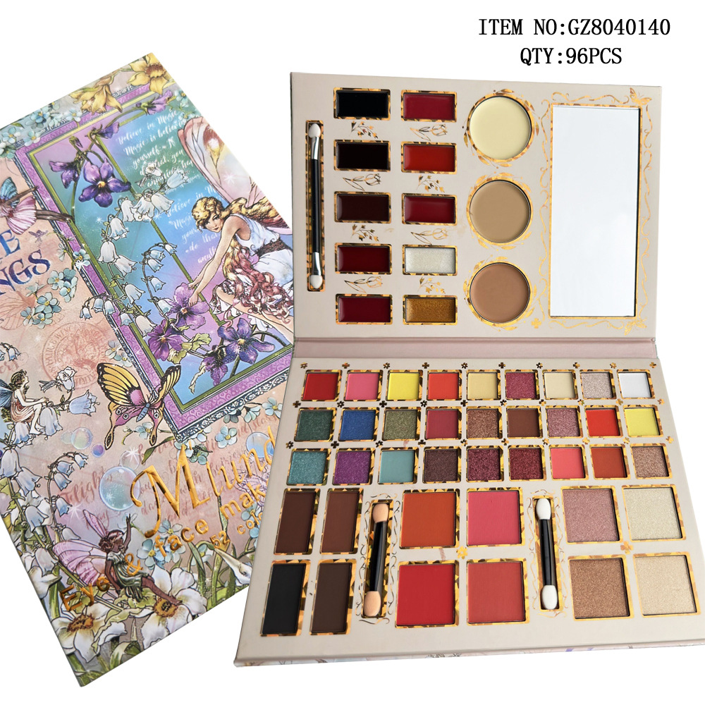 Transfronterizo cuadrado pastel de polvo horneado cara brillo sombra nariz sombra lateral sombra tridimensional resaltar rubor reparación sombra de ojos Placa integrada