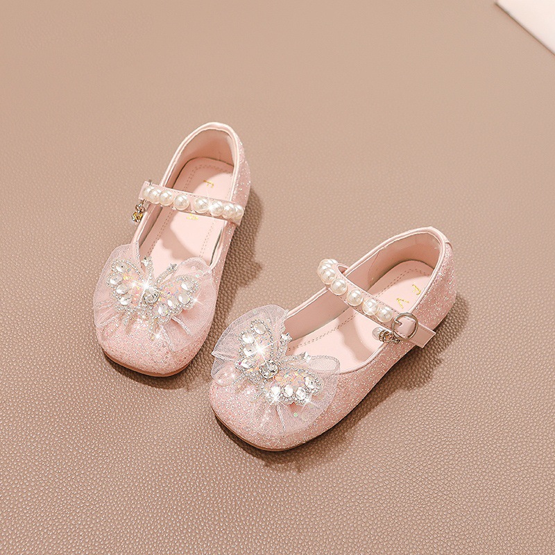Zapatos de Cristal con Suela Suave para Niñas, PU y Caucho, Suela Suave, para Primavera y Otoño