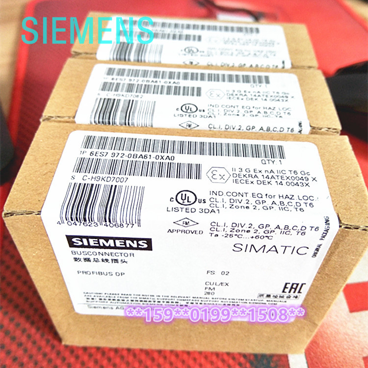 西门子6ES7972-0BA60-0XA0 DP接头总线连接器6ES7972-0BA61-OXAO