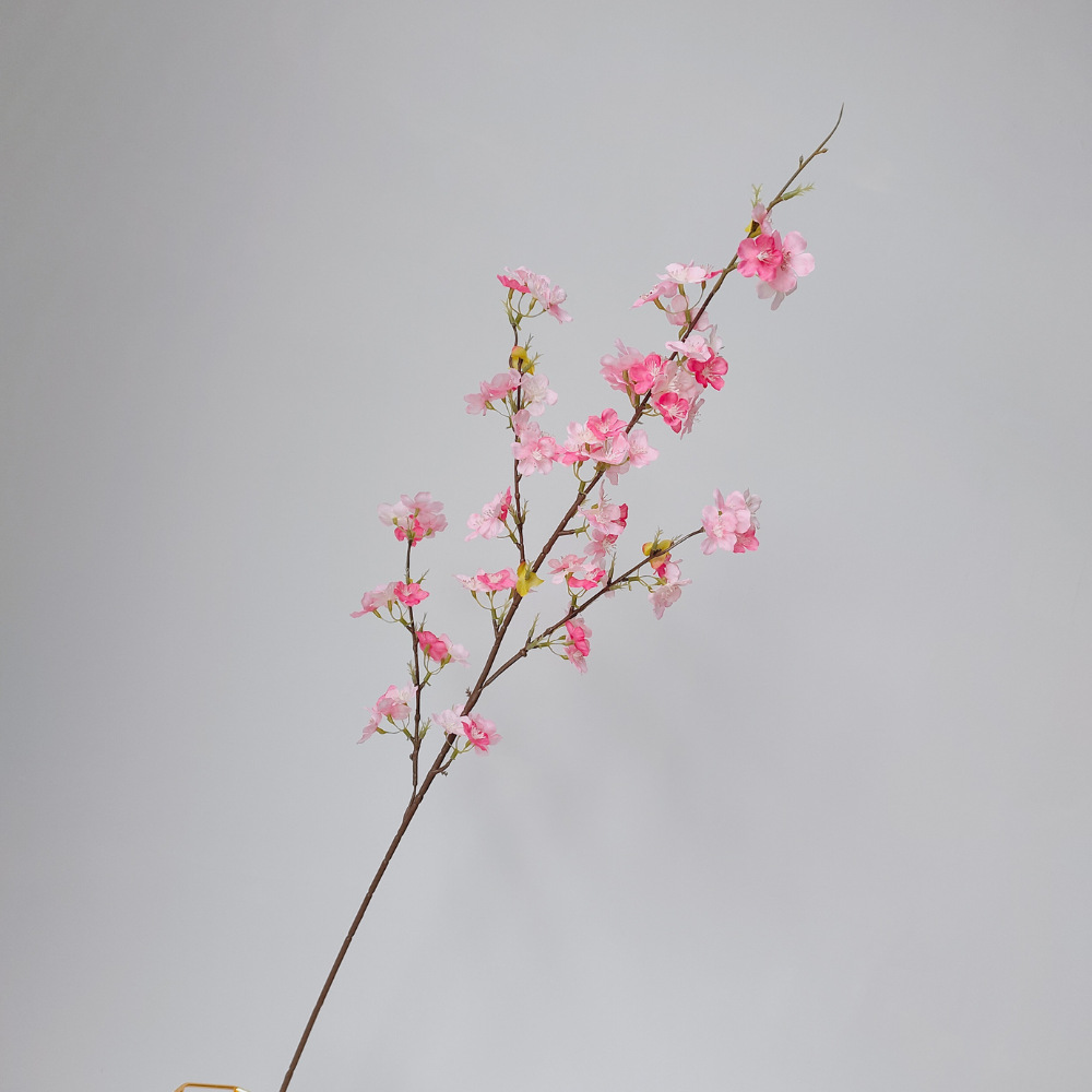 Decoración de interiores flores de cerezo flores de seda sala de estar muebles para el hogar mesa de comedor flores florales ramas de flores falsas flores de durazno flores artificiales