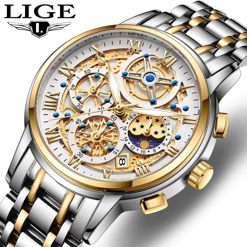Quartz часы-универсал водостойкие(LIGE),