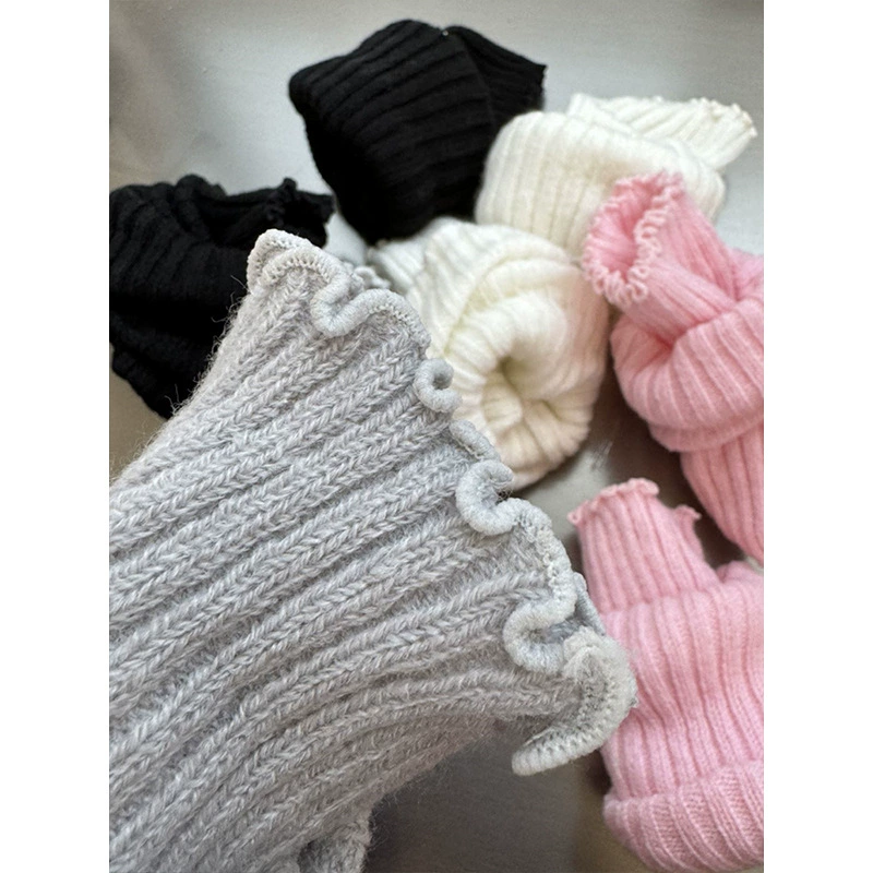 Детские носки-кубаки knitted носки покрытие для весны 2025 нового стиля школьного стиля носки модные и универсальные jk calf cover
