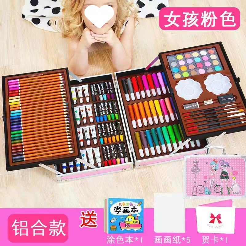 Игрушка, подарочная коробка, детские цветные карандаши