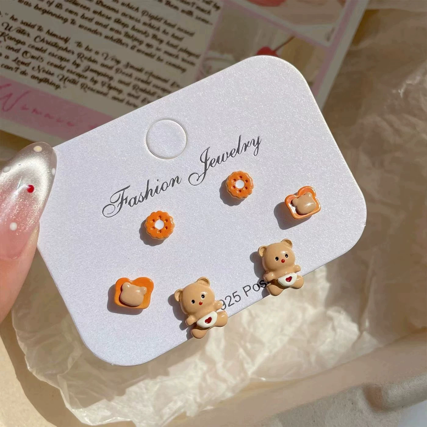 Earrings, jewelry, small design set, high-end