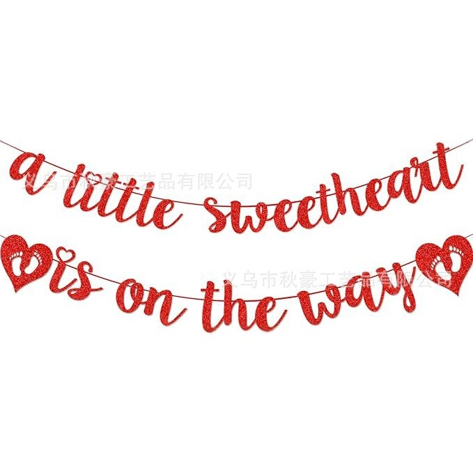 Golden MERRY CHRISTMAS Día de San Valentín tira de banderas de estilo de fiesta en el hogar props de disparo extraer flores