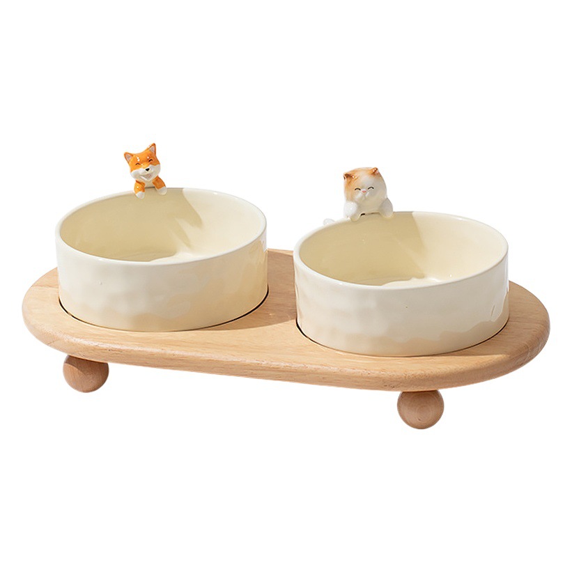 Entrada llave de entrada cerámica Shiba Inu gato lindo salón Mesa café zapato cosméticos joyería almacenamiento Tazón