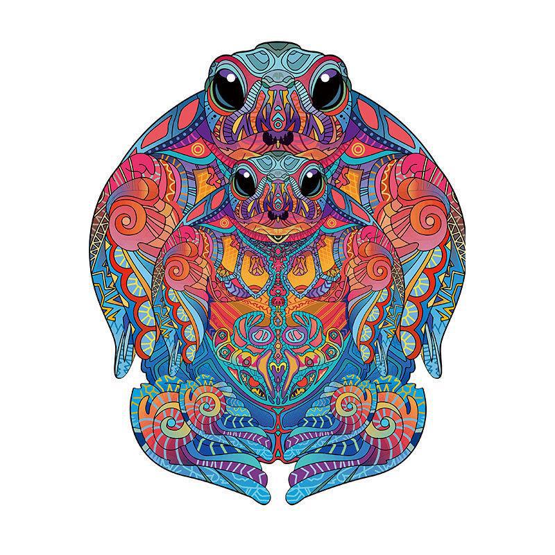 Bloques de construcción tridimensionales transfronterizos de madera animal irregular rompecabezas de forma especial elefante azul grandes juguetes de moda nacional para niños