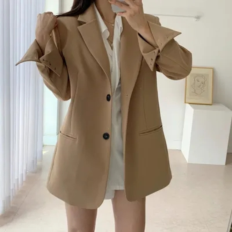 Size Updated South Korea Chic Classic Vintage All-Match Blazer