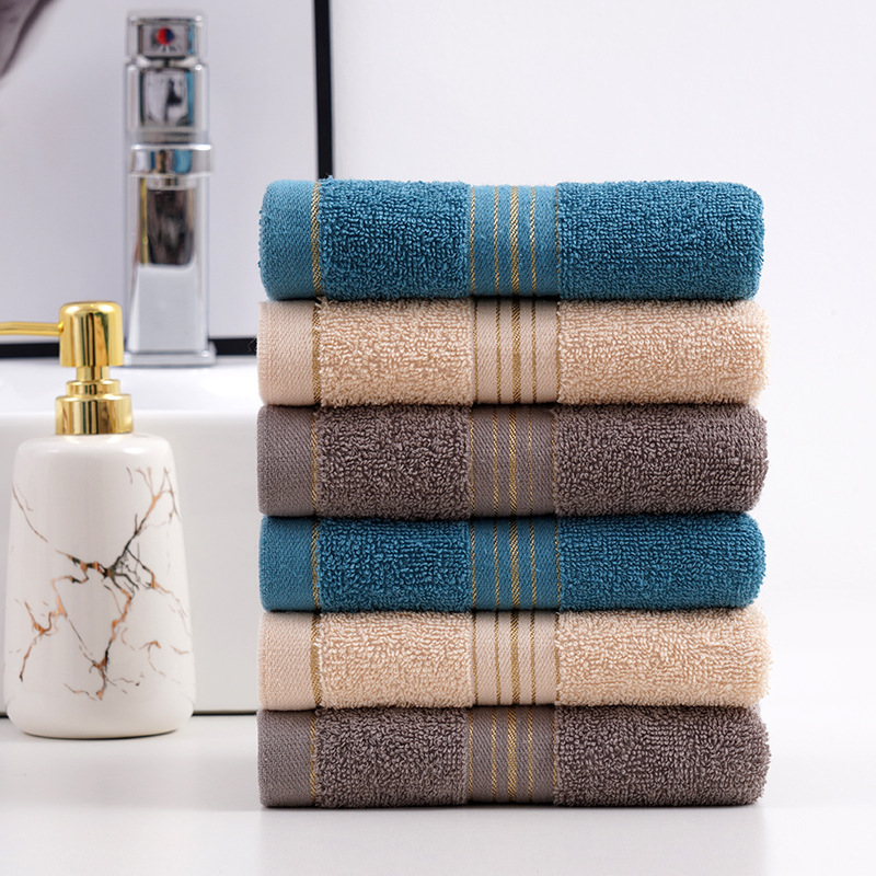 Wholesale cotton plain gold towel daily necessities face towel wedding gift Net red belt soft absorbent towel