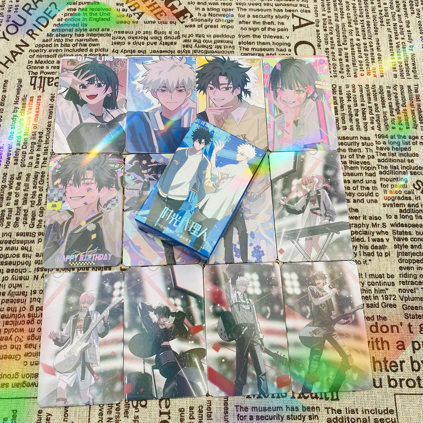 Time Agent Laser Mini Cards, 55 Pieces, Same Boxed Design as Lu Guang and Cheng Xiao's Anime-Style LOMO Cards from the Second-Generation Anime Universe