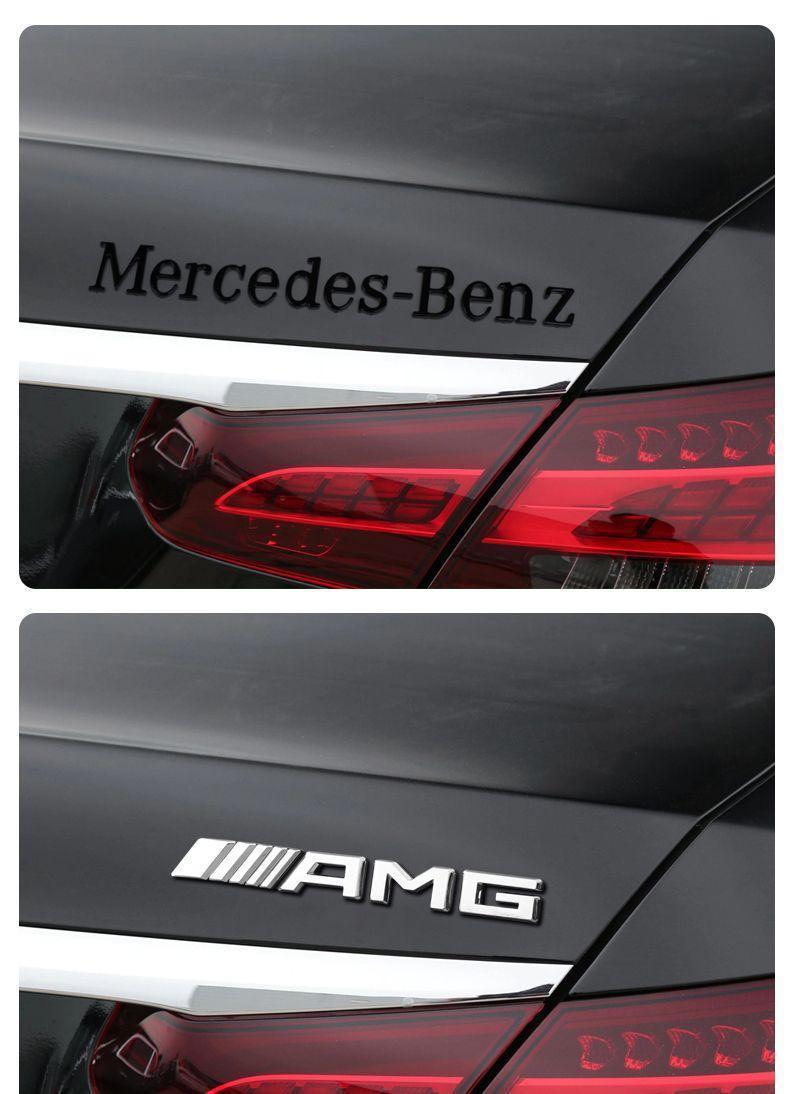 Mercedes-Benz letter stickers, English lettering for car decals, emblem, rear emblem, AMG car logo, decorative accessories