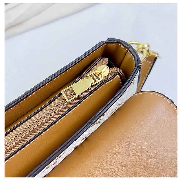 High-End-Damentasche, trendige Damentasche, modische kleine Tasche, Retro-Druck-Handtasche, Umhängetasche, leichte Luxus-Umhängetasche_voghion.com