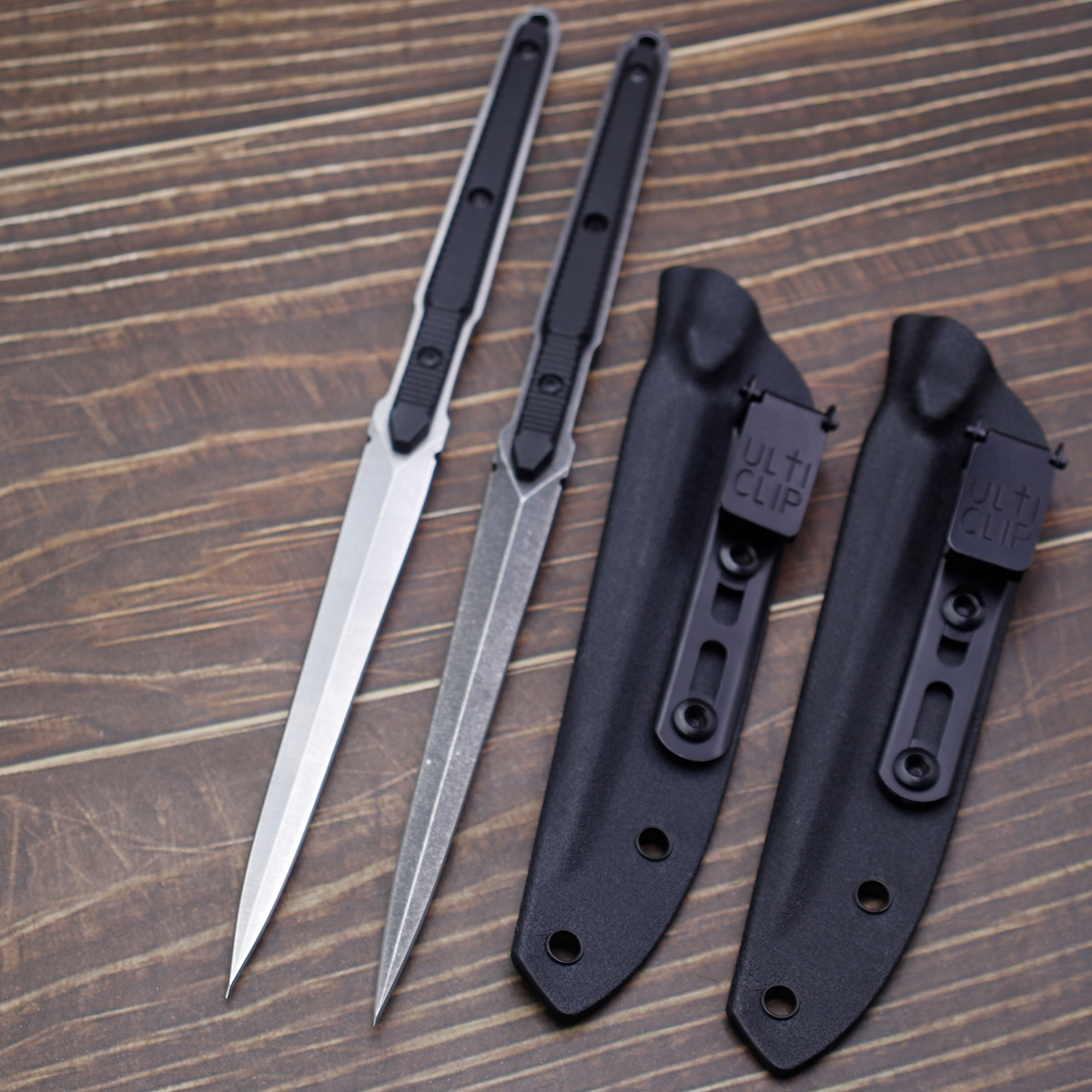 亚马孙新款户外冰锥刀高硬度龙骨一体野营尖刀荒野求生刀具含刀鞘