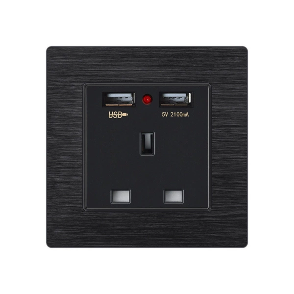 [13A英式带双USB]