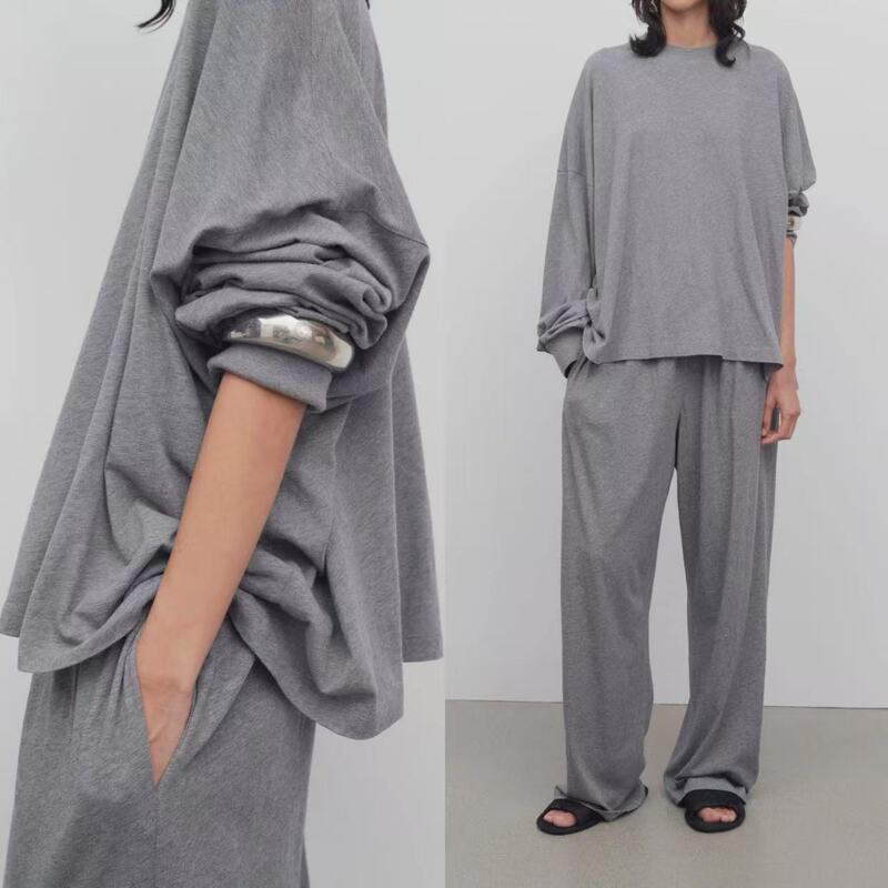 [Main Recommendation] 26 Early Spring Skin-Friendly Yarn-Dyed Floral Cashmere Modal Casual Knit Set Long Sleeve Shirt