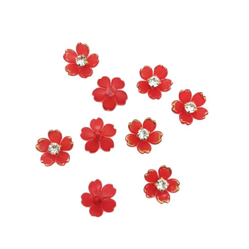 15mm镶钻烫金五瓣花花托diy配件装饰包包服装鞋帽手工花朵辅料|undefined
