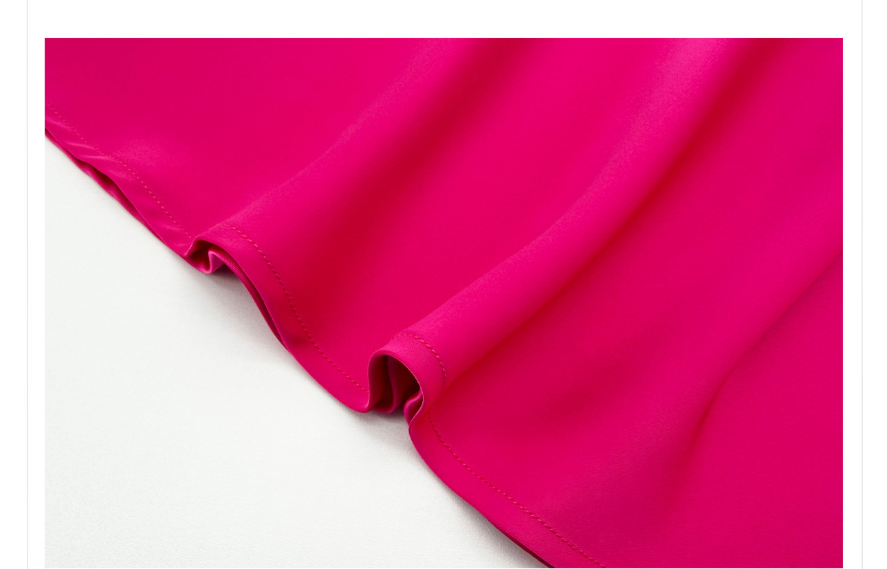 Bộ áo gile + chân váy nữ phong cách Trung Hoa mới, chất liệu jacquard cao cấp, form thắt eo thanh lịch — Áo khoác Carmine, Trang phục [Áo khoác màu hồng+váy đỏ], Màu đỏ nửa váy chi tiết 19