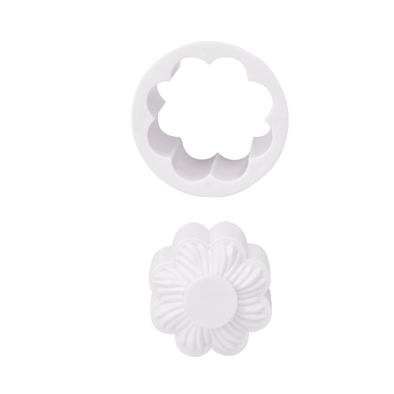 Nuevo molde de corte de impresión a doble cara molde de flores extraíble pastel galleta fondant molde hogar cocina hornear