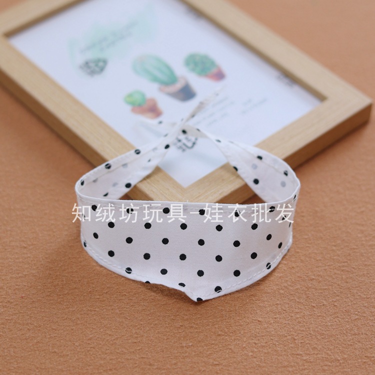 White black dots / Mini size: 18cm long (for 4inch lab cloth)
