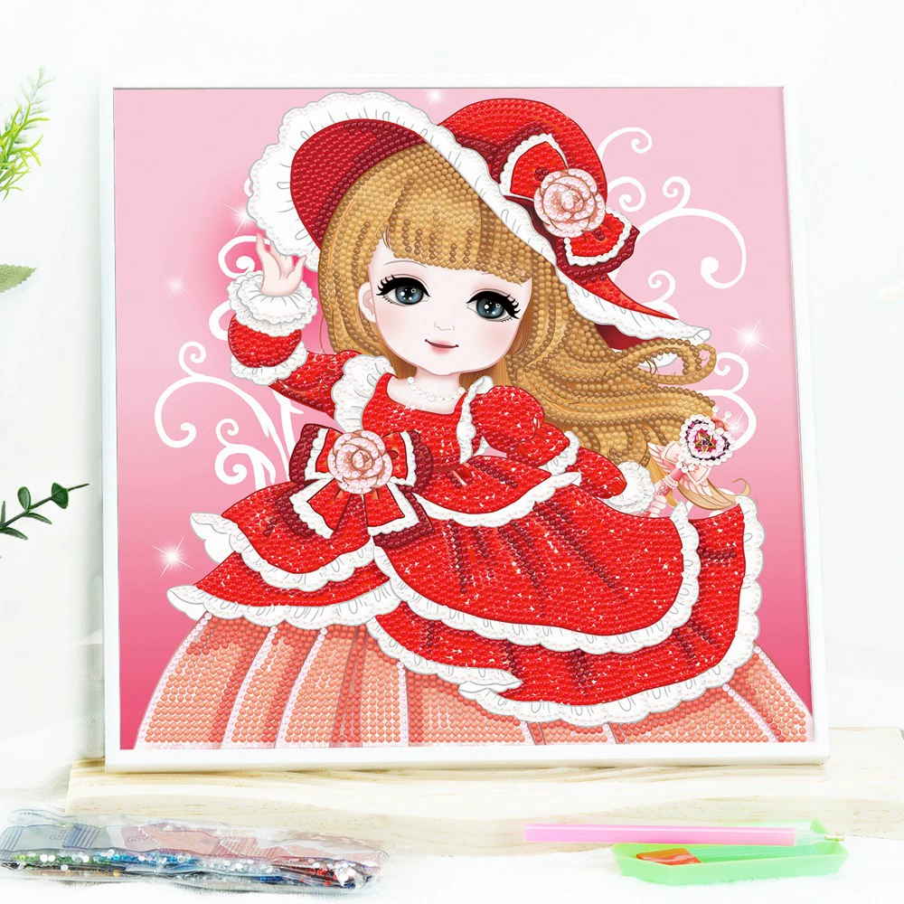 Погруженная драконья алмазная живопись 30 × 30 Bring Fragment Children Handmade DIY Drill Paste Painting Gift Girl Girlfriends Large