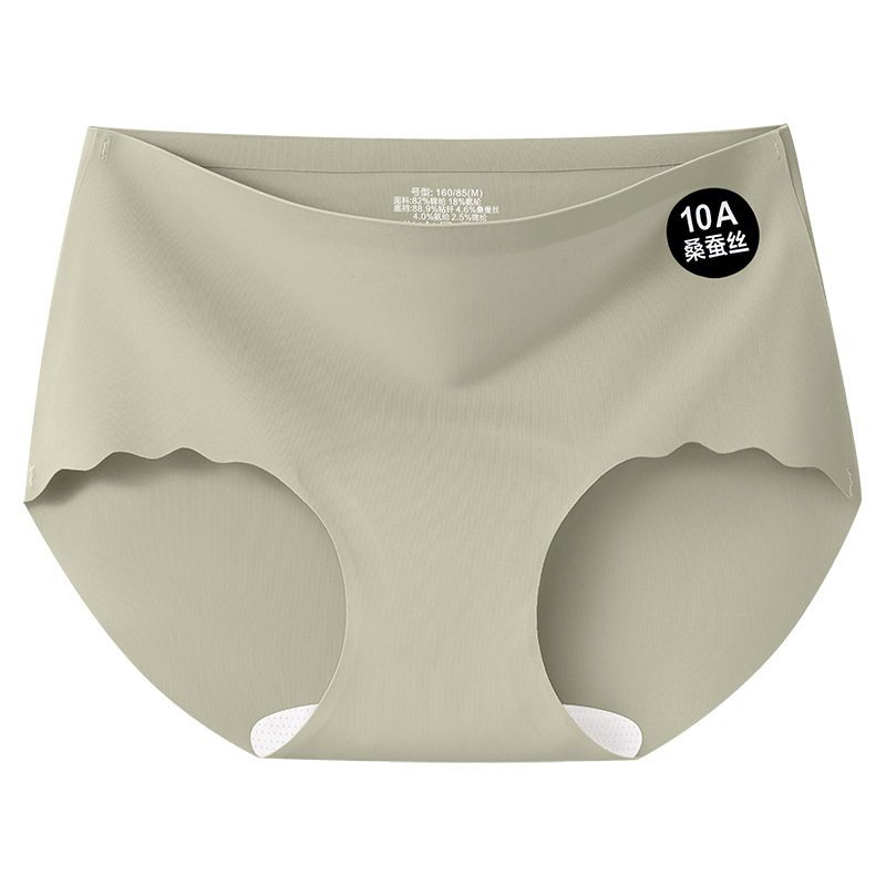 Ropa interior de piel de leche de seda de hielo que no deja marcas, ropa interior de mujer no enrollada, yoga sin caderas