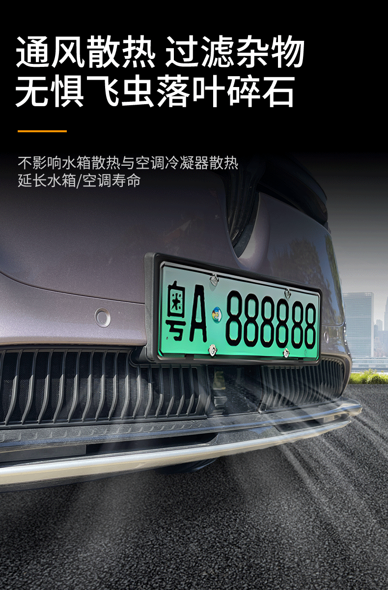 Suitable for Lantu bosom friend car insect net front face net special modified decorative strip auto parts accessories