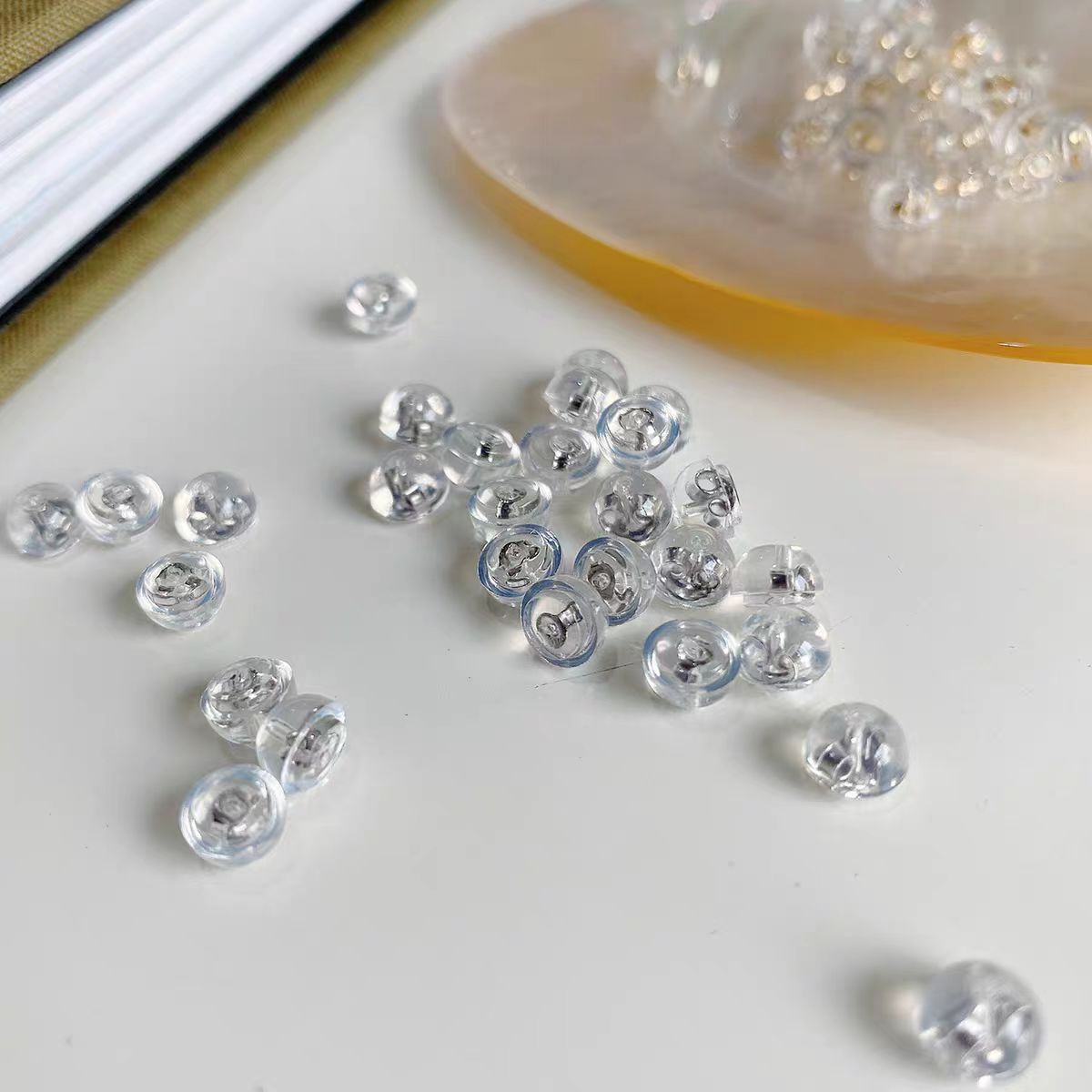 Simple Style Style 1 Pair Diameter 5mm 925 Sterling Silver Silica Gel Ear Nuts Earring Accessories