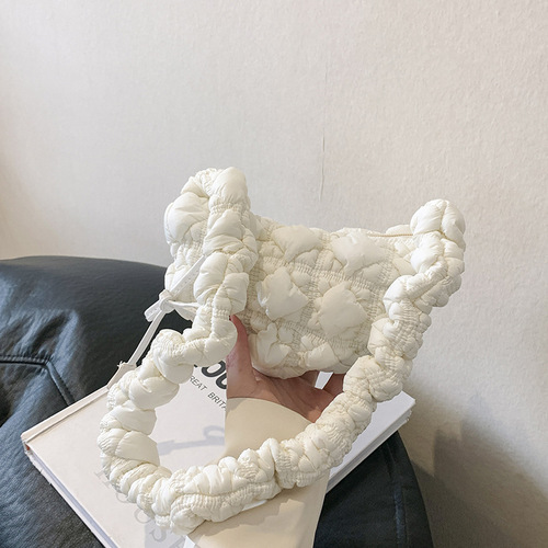 Popular niche high-end cloud pleated bag  new trend fashion versatile texture trend women's handbag