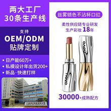 代加工定制锁色不沾杯口红oem贴牌显气色雾面哑光工厂定做彩妆ODM