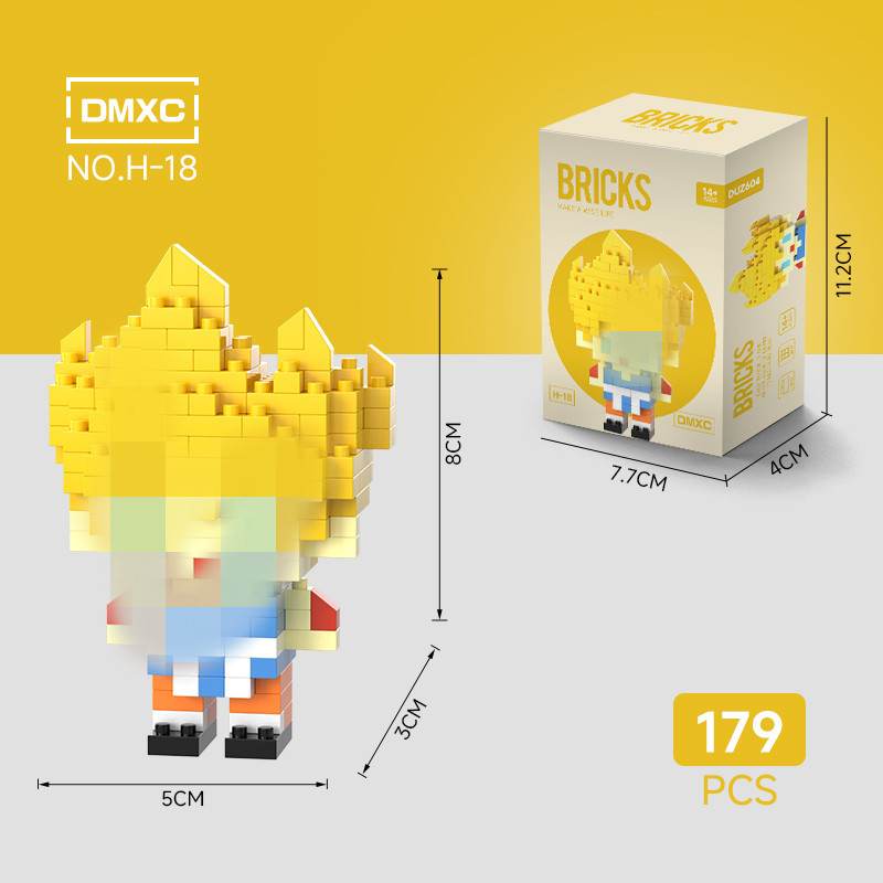Modelo de Bloques de Construcción en Miniatura de Plástico DIY