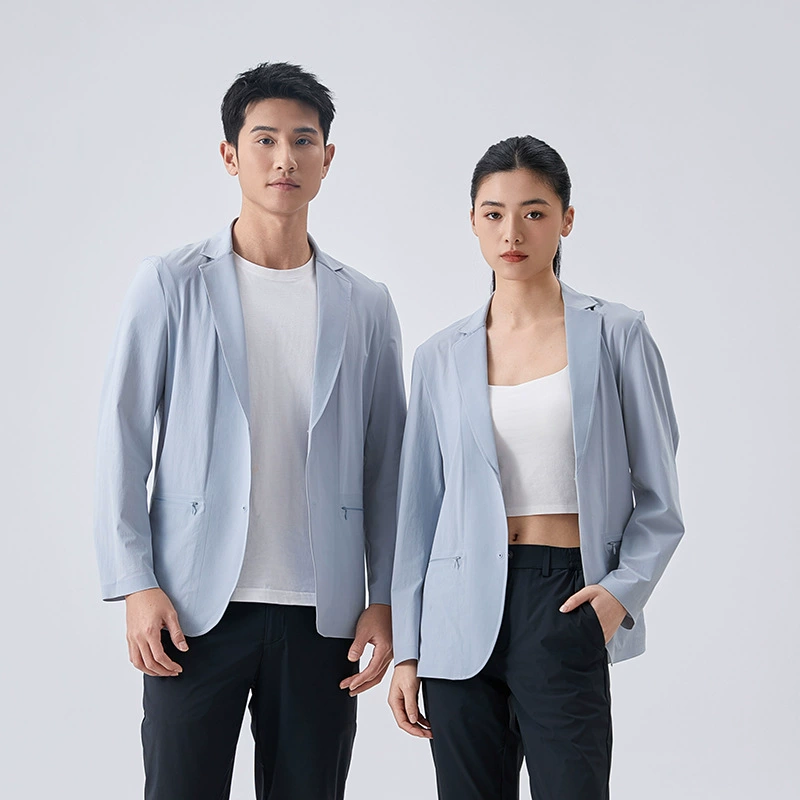 Летний ледяной шелк мужской ультратонкий солнцезащитный крем повседневная одежда маленький костюм тонкий весенний и осенний однопиджак
