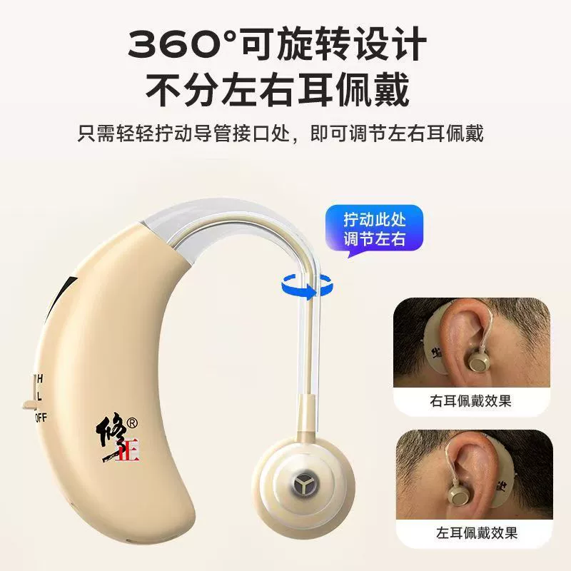 Genuine corrected hearing aids for elderly special in-ear charging noise-free deaf ear back earphone sound amplifier