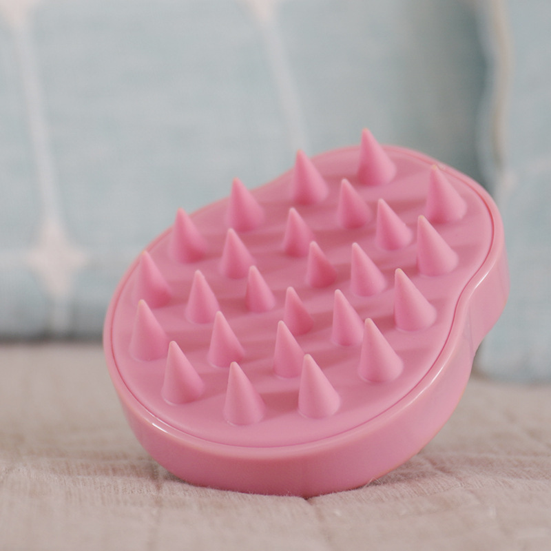 thumbnail image 1 of Cepillo de champú actualizado para limpieza fina de cuero y exfoliación suave, cuidado de pieles sensibles y delicadas, estimula el crecimiento del cabello, color rosa, 1 of 3