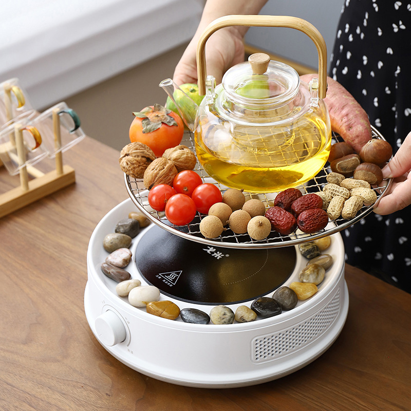 戈米电陶炉围炉机械旋钮电烤炉玻璃铁陶瓷不锈钢壶煮茶器小茶炉新