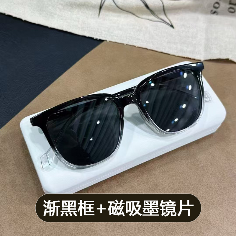 新款超轻TR90磁吸套镜防紫外线太阳眼镜可配度数墨镜近视眼镜框架|undefined