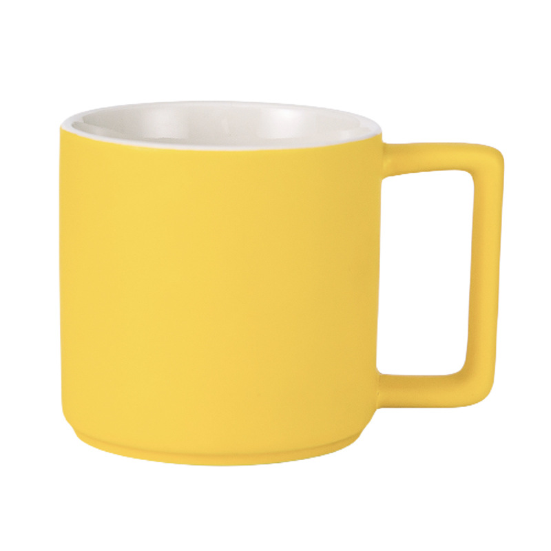 Transfronterizo de Amazon taza blanca taza de alto aspecto creativo Oficina taza de café pareja taza de agua Taza de cerámica