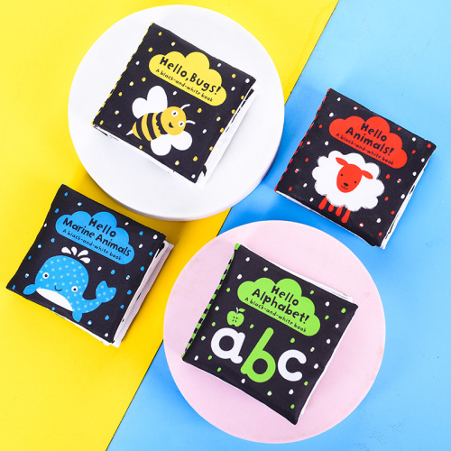 Funnyzoo infant and toddler cloth book enlightenment visual stimulation baby cloth book early education palm book baby animal cloth book