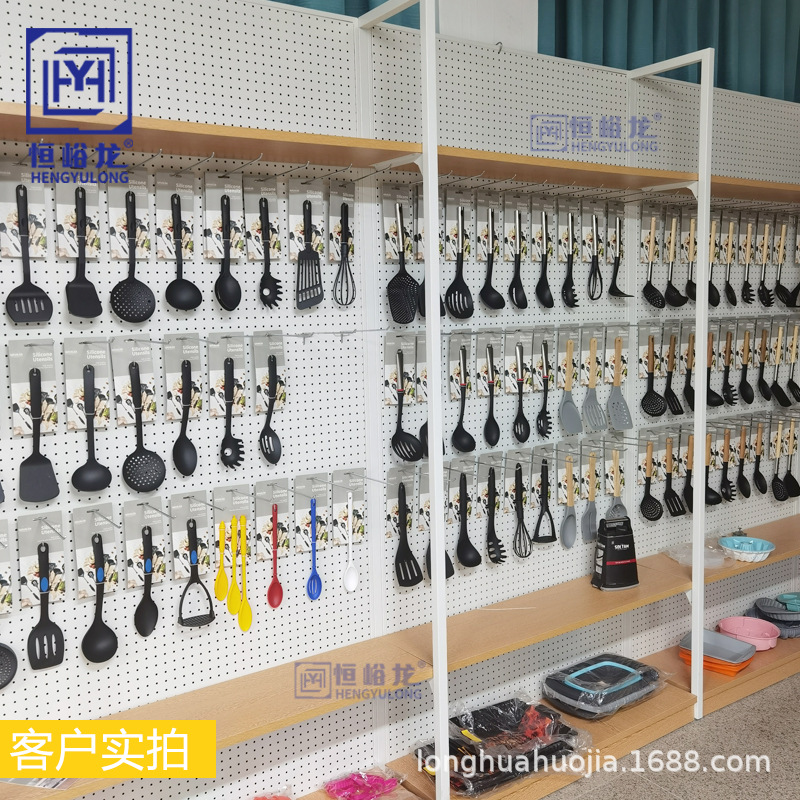 Estantes de exhibición de cartón perforado para herramientas, accesorios para teléfonos móviles y almacenamiento de joyas; estantes de supermercado de varias capas.