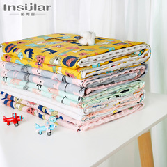 Baby Quilt Full Cotton Cartoon Infant Double Layer Quilt Four Seasons Children 3D Soothing Beans Quilt Stroller Blanket