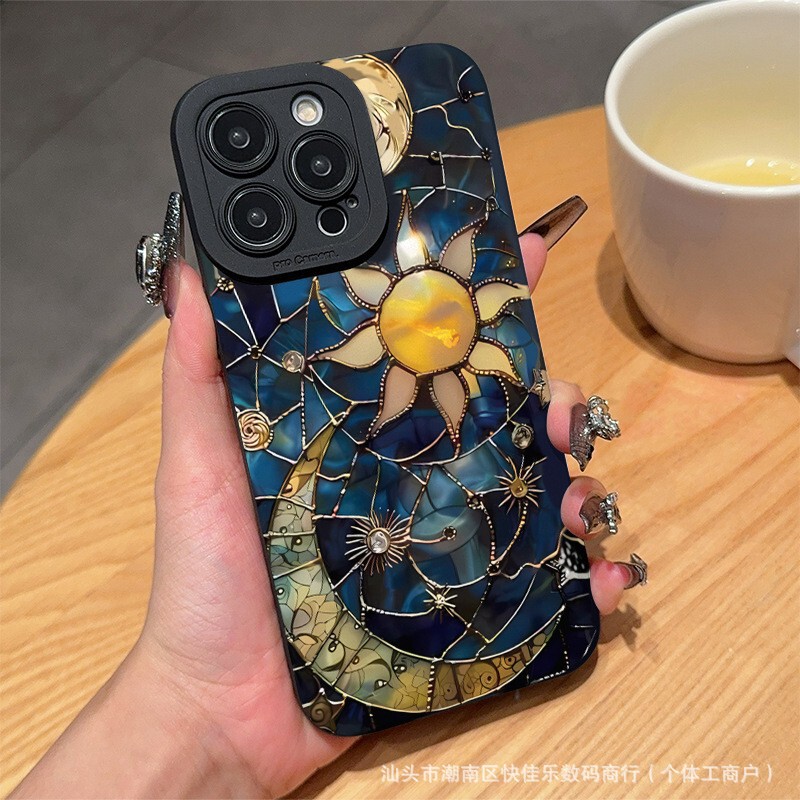 Sun and Moon Suitable for Apple 16/17 Phone Case iPhone 15/14 Pro Max New Model 13 Mini/12/11