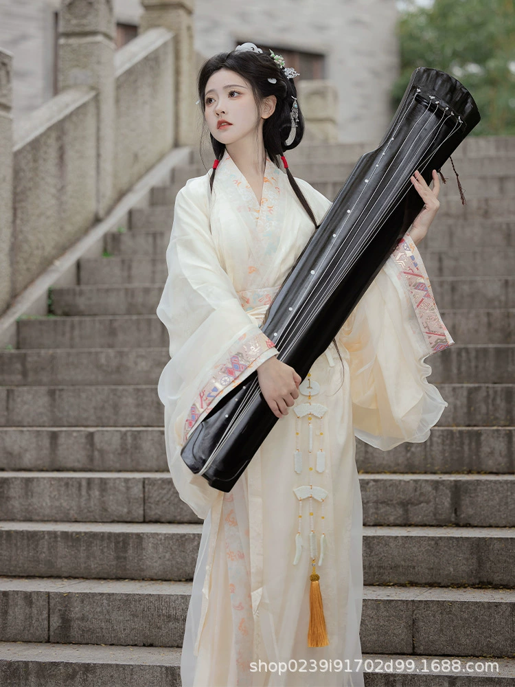 [Yu Meiren] Hanfu женская одежда периода враждующих государств с талией летняя костюмная рубашка с большими рукавами холодная прямая одежда улучшенная юбка