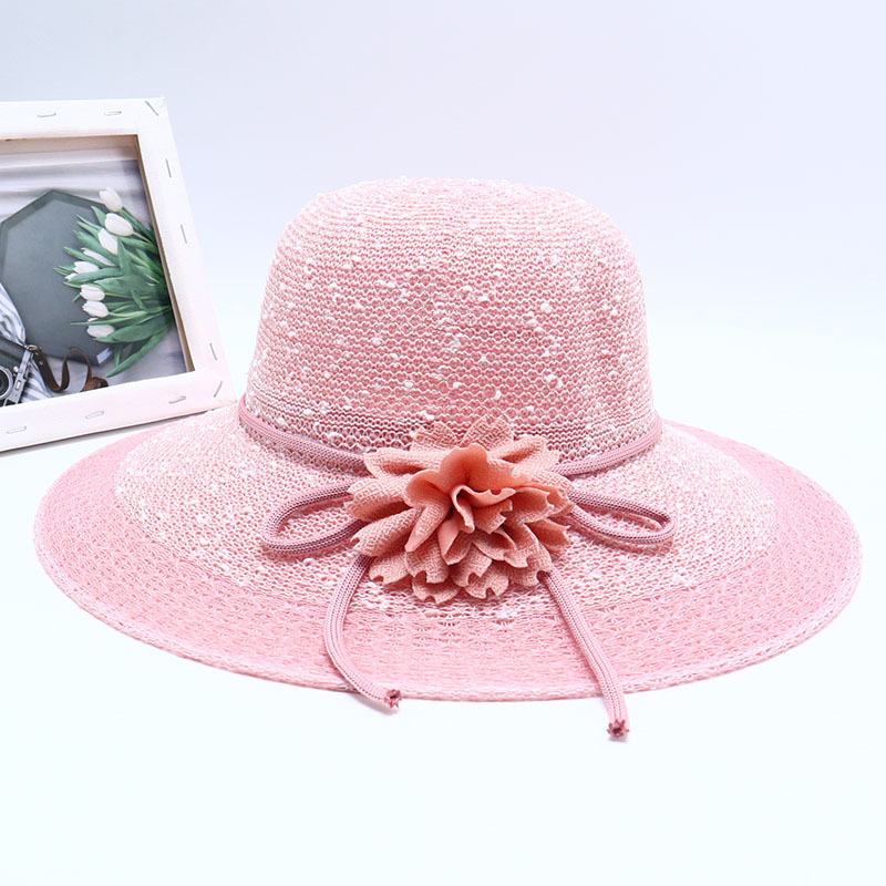 Nuevo sombrero de paja para mujer, sombrero de playa junto al mar, sombrero para el sol de verano de moda salvaje, protector solar, sombrero para el sol de protección UV