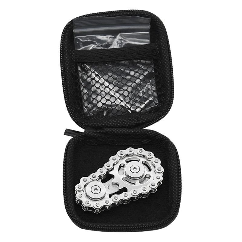Cadena de acero inoxidable engranaje manipulador yema del dedo giroscopio adulto descompresión juguete cadena volante silencioso edc metal