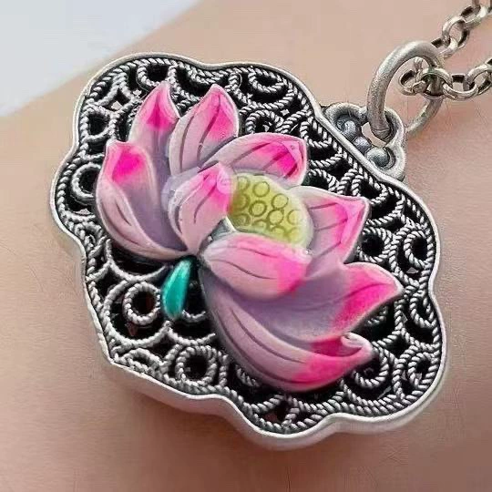 Necklace, retro pendant, chain for key bag , Birthday gift