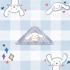 三麗鷗玉桂狗卡通動漫亞克力雙面三角夾PP夾可愛手賬夾子辦公文件